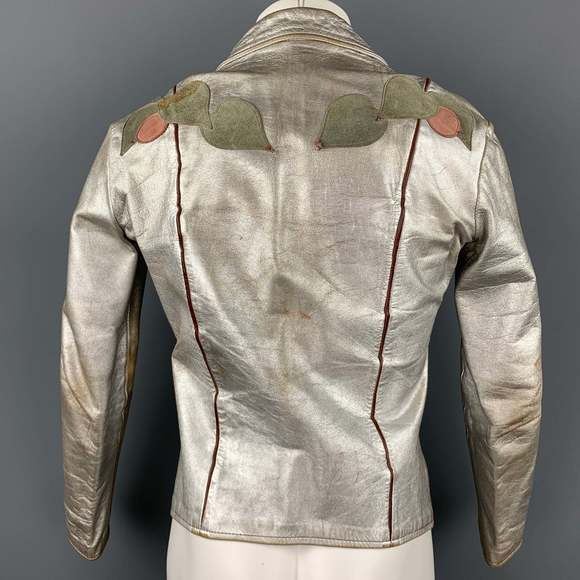 Vintage EAST WEST MUSICAL INSTRUMENTS Janti Silver Hand Painted Applique Jacket - Picture 4 of 14